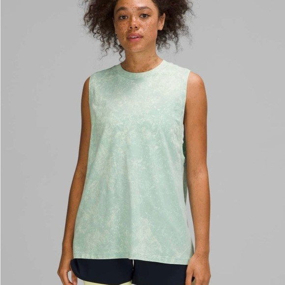 Lululemon 10 All Yours Tank Top Cloudy Wash Arctic Green Sleeveless Top VGUC - Picture 8 of 13